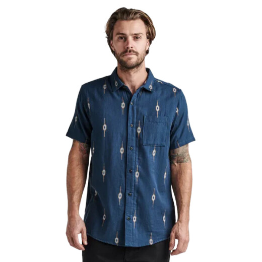 Camisa Roark Journey Ss Woven - Azul Camisa Roark Journey Ss Woven - Azul