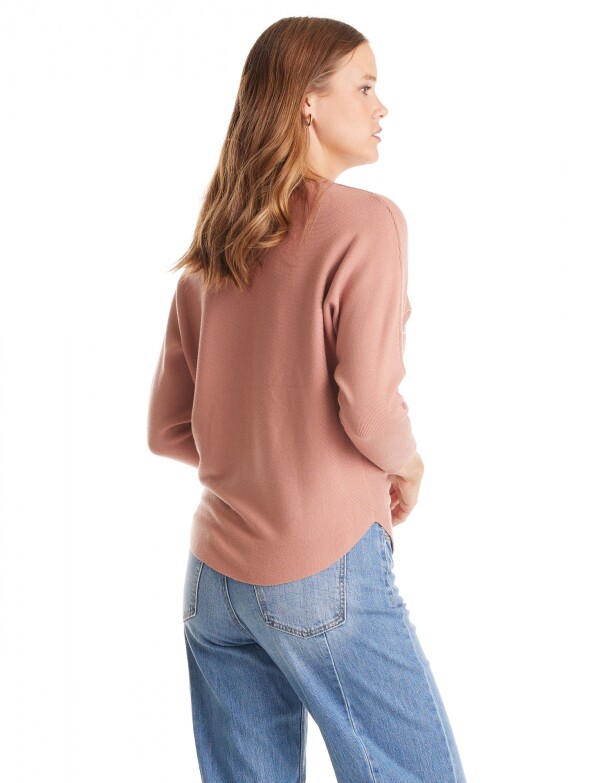 Buzo Dolman Ribs ROSA OSCURO