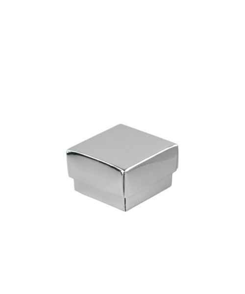 Caja laminada 01 - 2,5x4x4 cm. PLATA