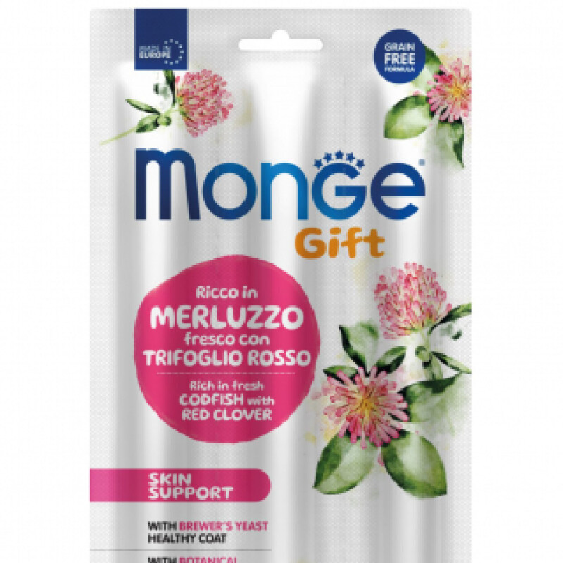 Monge Gift Cat Soft Sticks Skin Support - 3 sticks, 15 grs Monge Gift Cat Soft Sticks Skin Support - 3 sticks, 15 grs