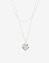 Collares Cortos Con Dijes Collar Corto Layer Corazón - Plateado