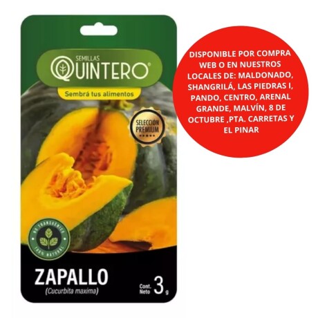 Semillas Zapallo X 3G