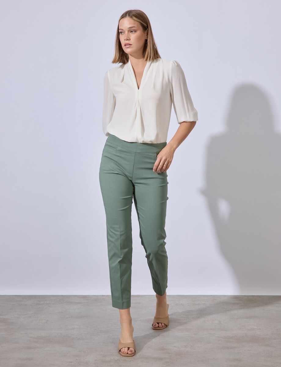 Pantalon Recto Modelador - Oliva 