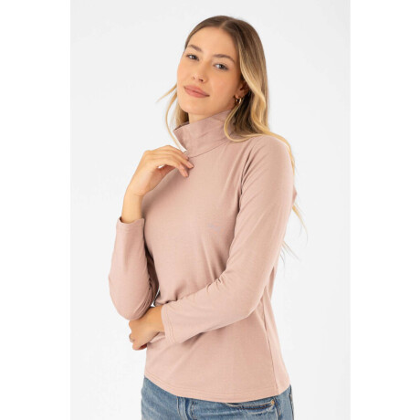 Polera algodón elastano Beige