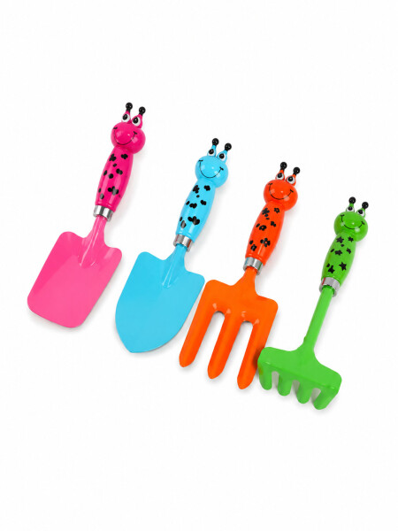 HERRAMIENTAS JARDIN PARA NIÑOS SET X 4 MULTICOLOR