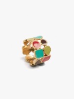 Anillo Ancho Esmalte Multicolor rosa
