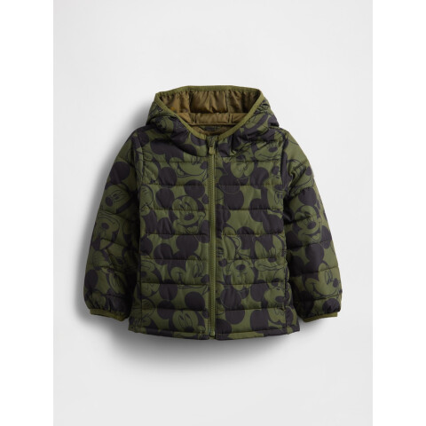 V-DIS FRCH LWT PUFFER ARMY JACKET GREEN