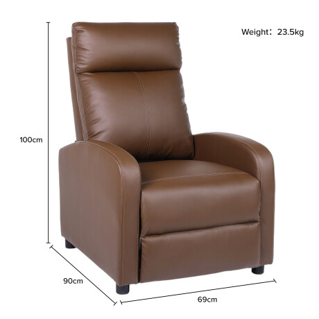 Sillon reclinable 1 cuerpo Chocolate