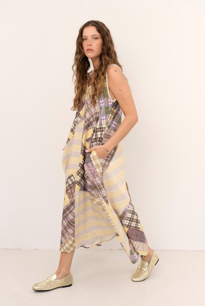 VESTIDO PATCH - AMARILLO 