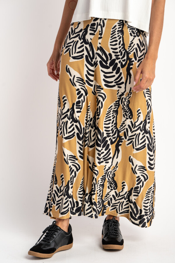Falda Print Camel