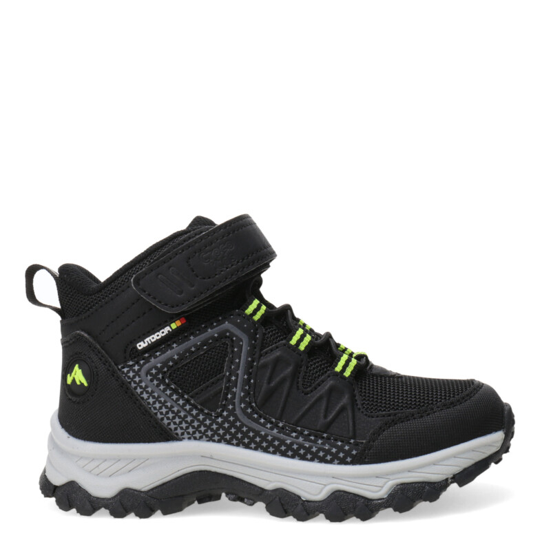 Bota de Niña Croco Kids MONTPELIER acordonada y con velcro Negro