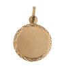 Medalla redonda en oro amarillo 18k N005 incluye grabado Medalla redonda en oro amarillo 18k N005 incluye grabado