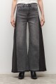 Jean wide leg Ada bicolor gris oscuro