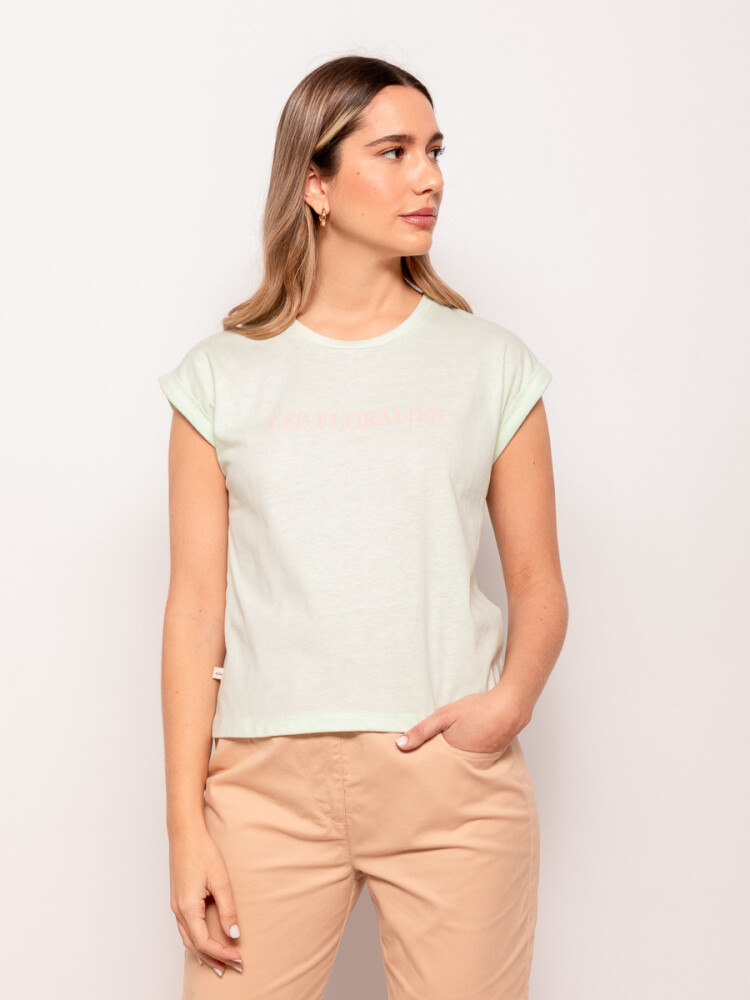 REMERA FLORALIES Verde Pastel