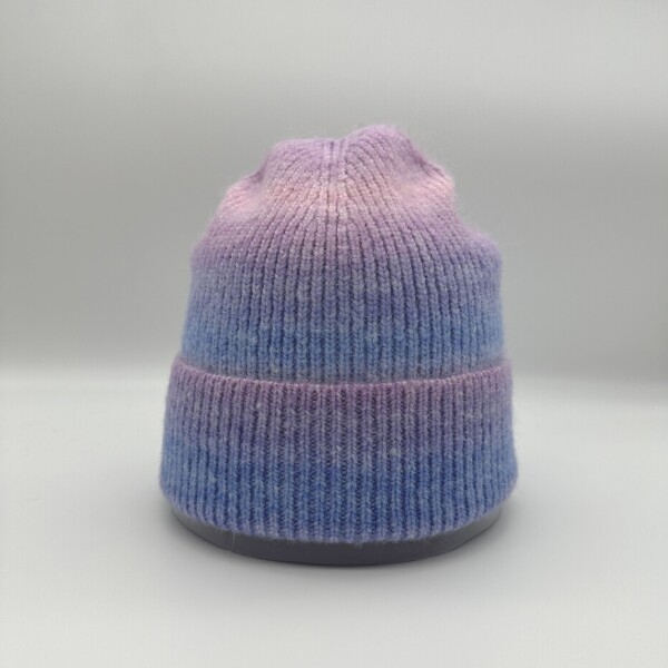 Gorro de lana degradé violeta