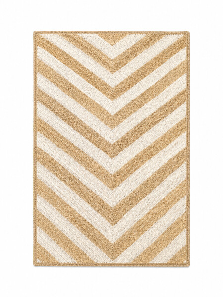 ALFOMBRA DE YUTE BEIGE