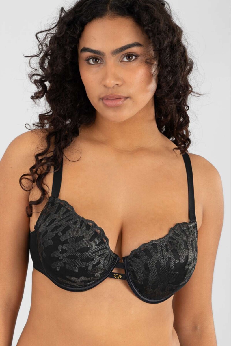 Soutien preformado copa c acanto - Negro 
