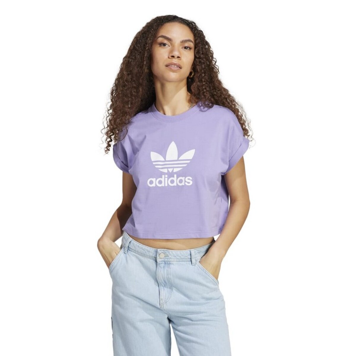 Remera Adidas Cropped - Violeta 