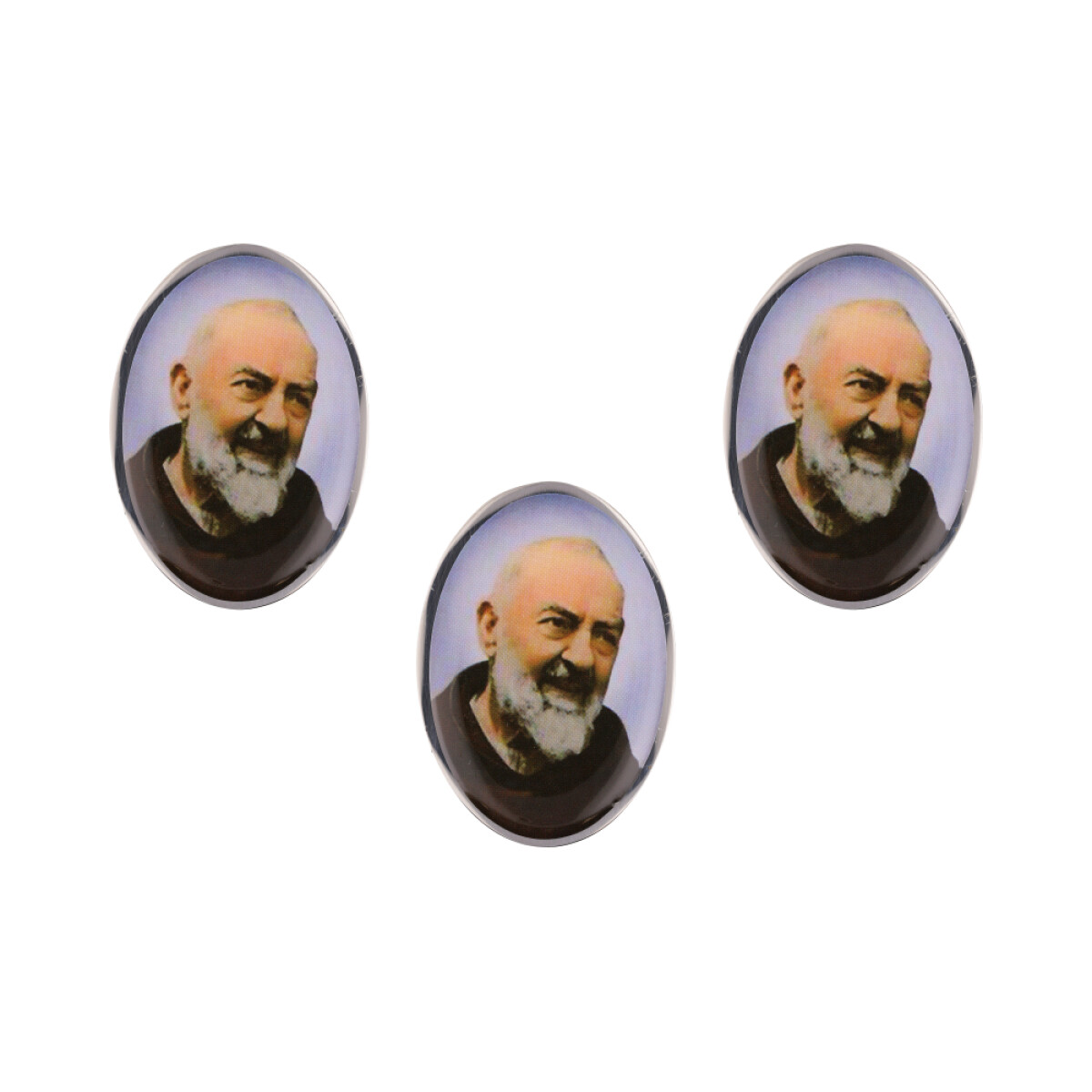 IMAN METALICO DE SANTOS 5CM X3 UNIDADES - Gp118/padre Pio 