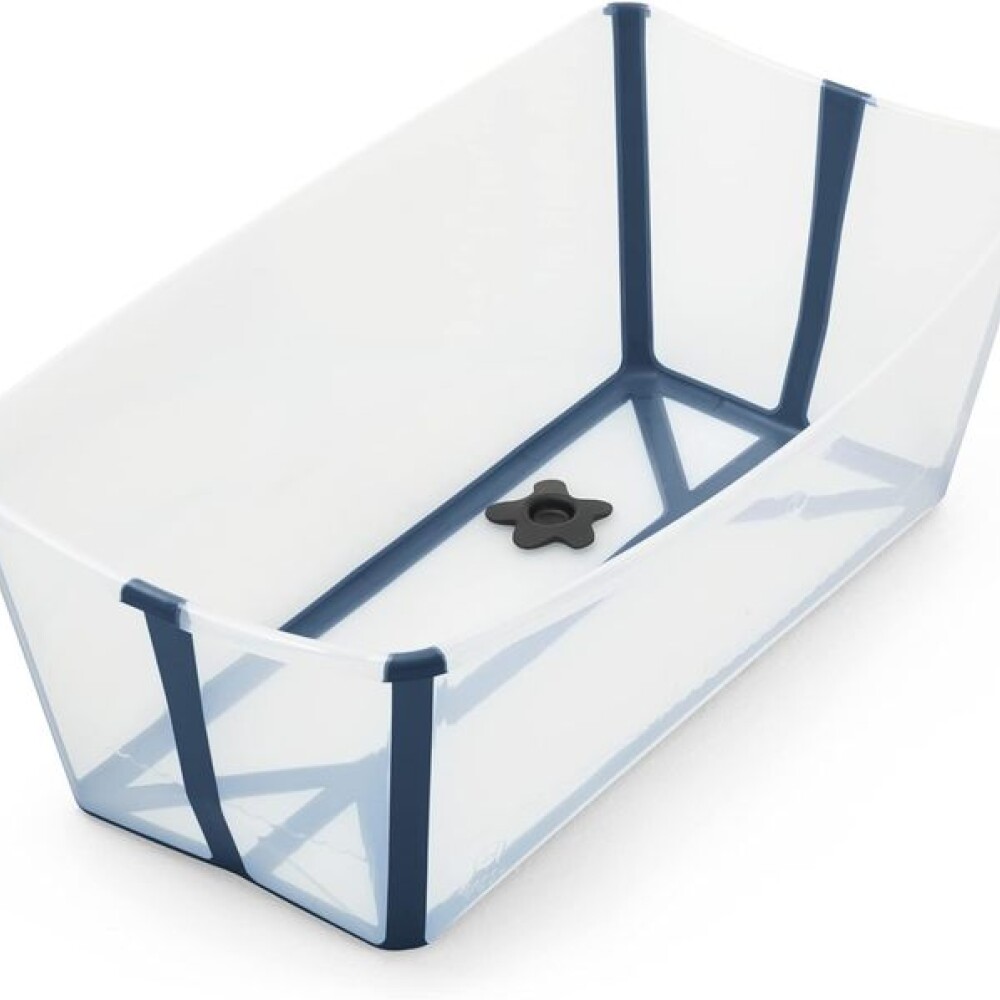Baño Stokke flexibath set c reposera transparente celeste