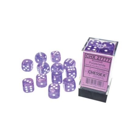 Set de 12 dados - purple white Set de 12 dados - purple white