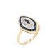 Anillo oro 18k dos tonos ,zafiros y brillantes Anillo oro 18k dos tonos ,zafiros y brillantes