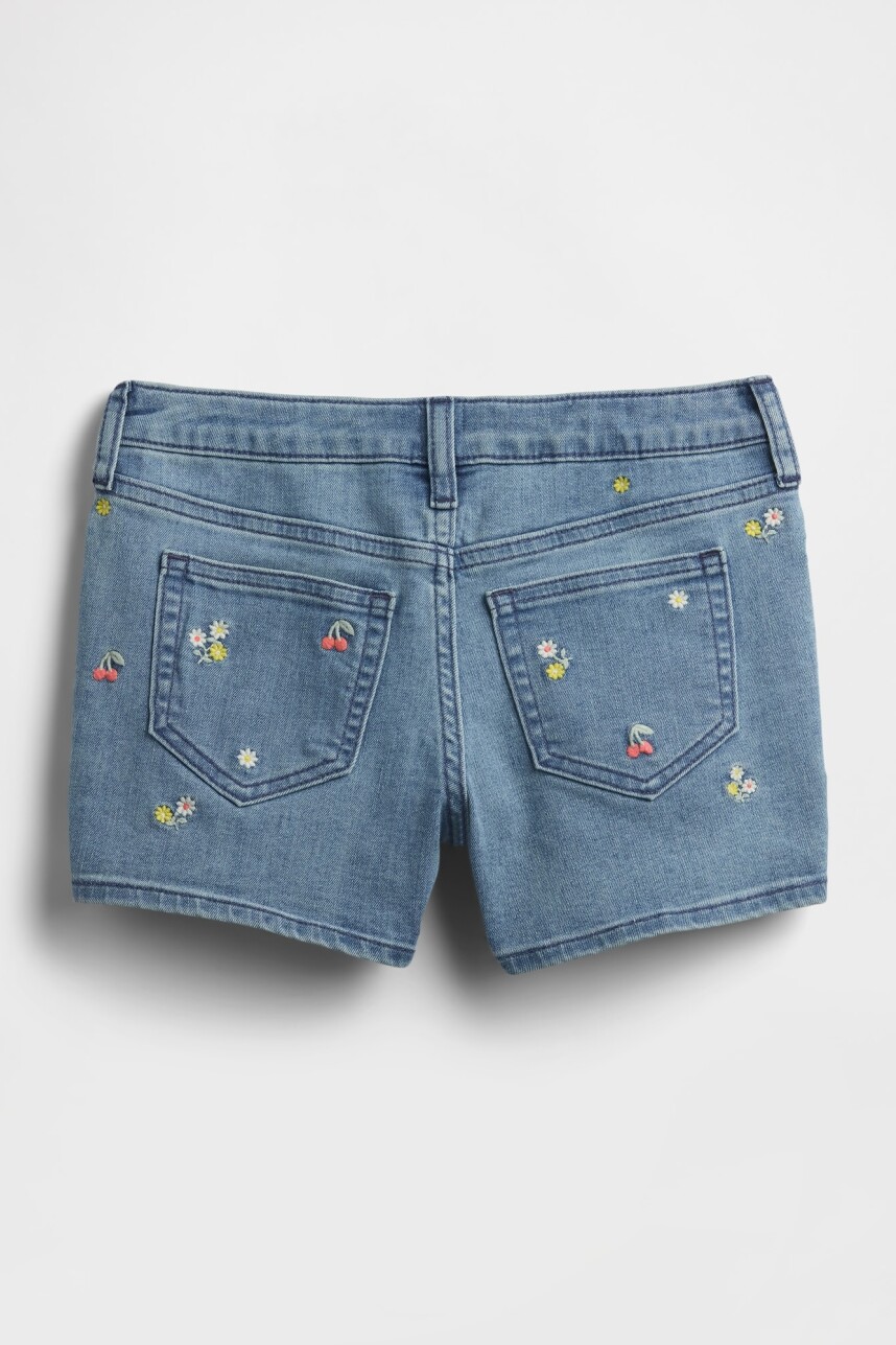 Short De Jean Niña Blue Multi Floral