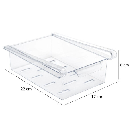 Cajón Cesto Organizador Diamond en Plástico Heladera Cocina Transparente