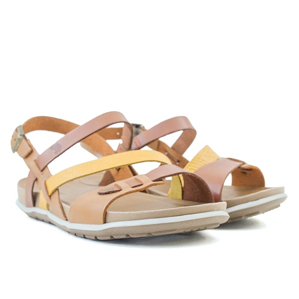 Sandalias Country de Mujer - 36783 - Marron-amarillo 