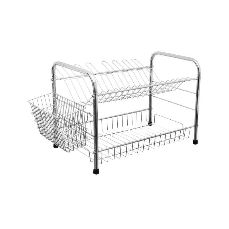 Escurridor de platos cromado 2 niveles Just Home Collection Escurridor de platos cromado 2 niveles Just Home Collection