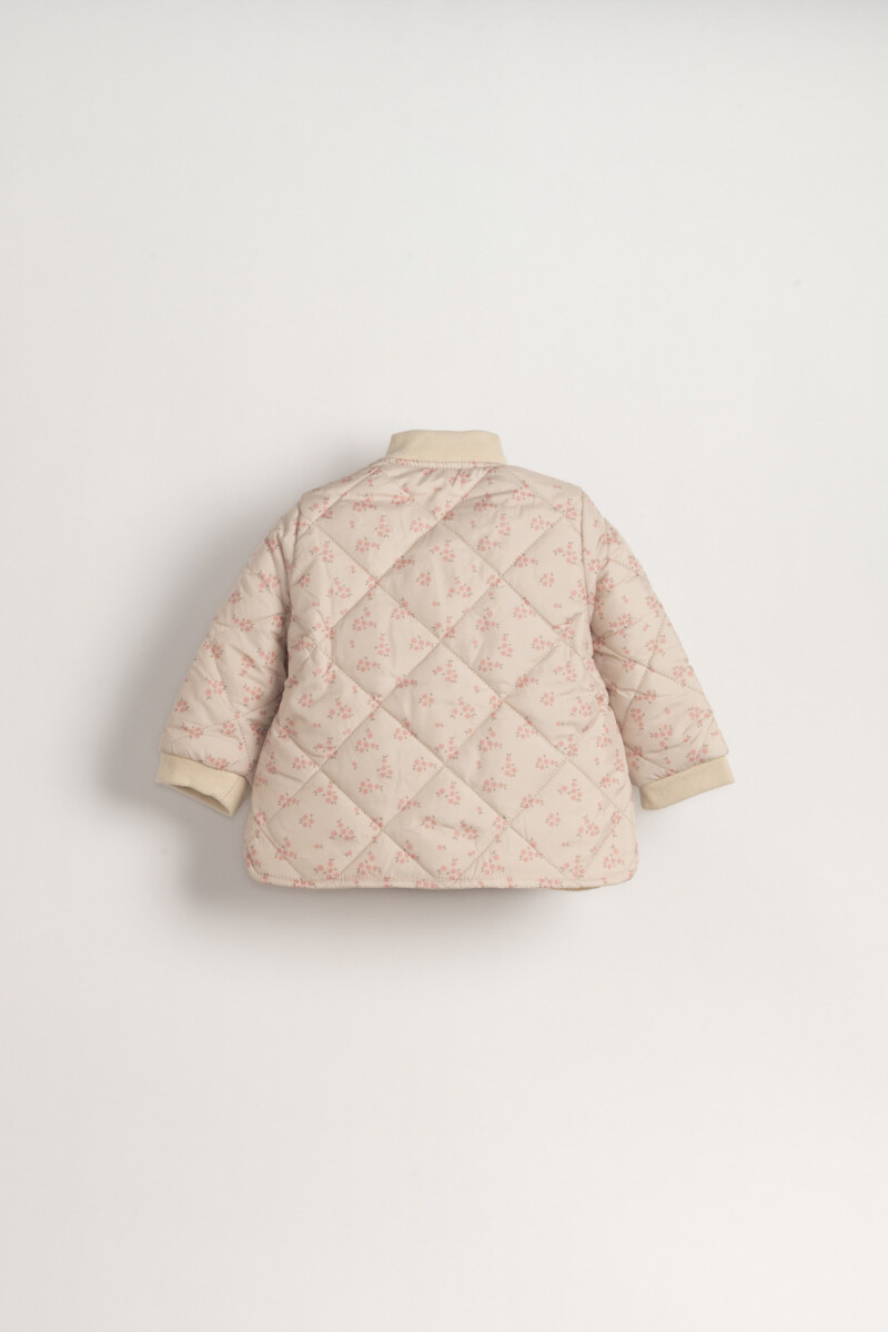 Campera abrigo capitoneada Beige