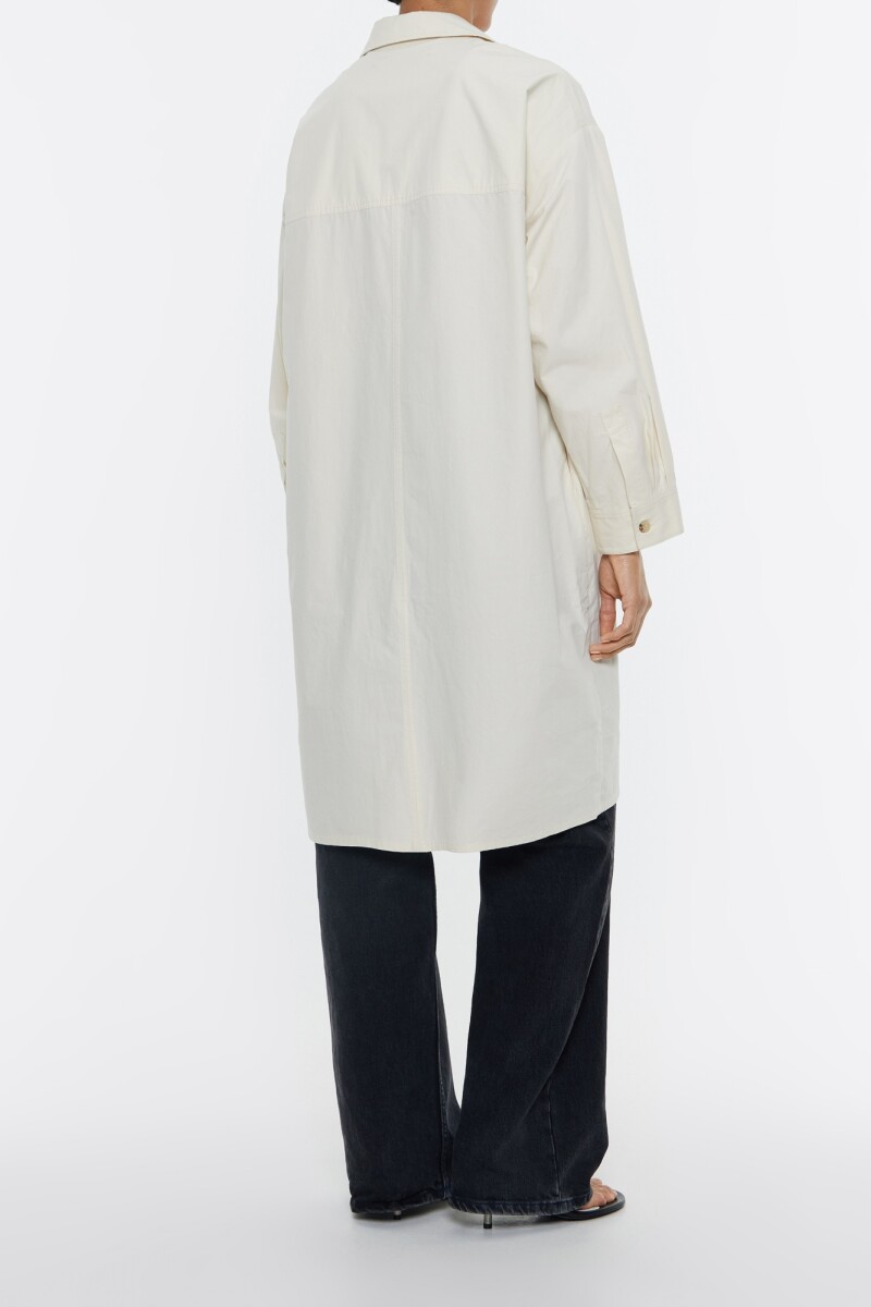 CAMISA LÍNEA A MIDI Marfil