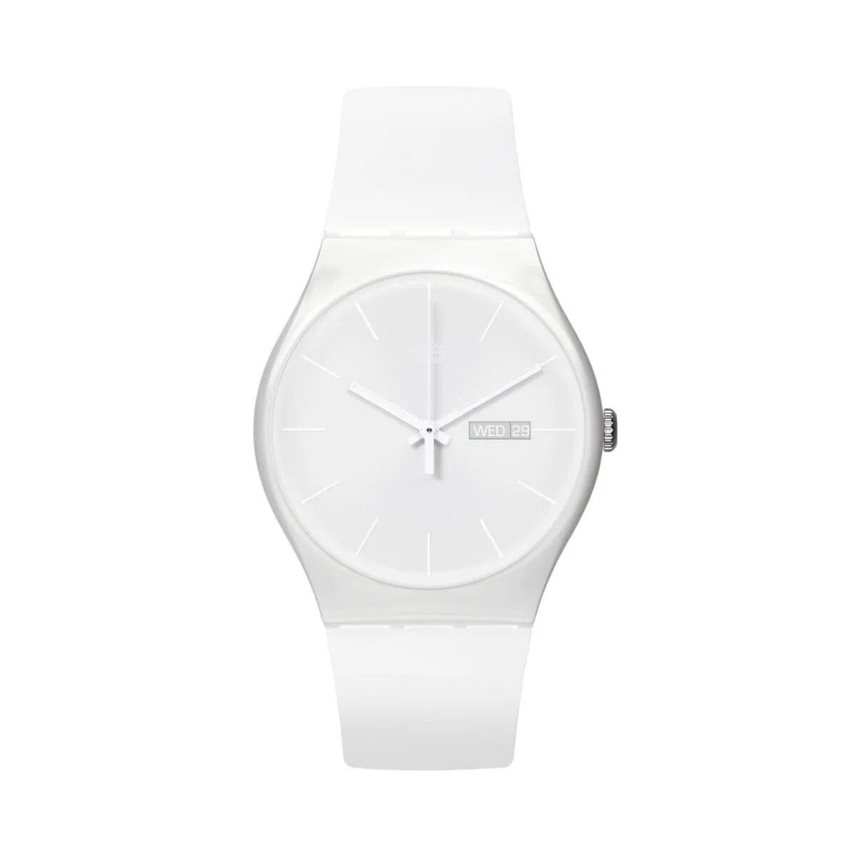 Reloj Swatch White Rebel SO29W704 de silicona - Blanco 