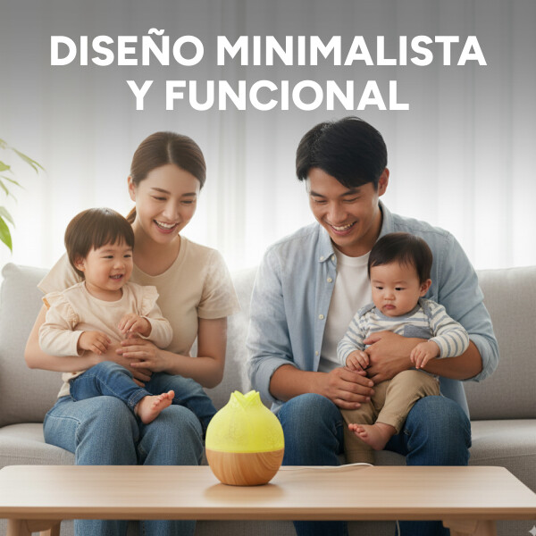 Aromatizante Difusor Ultrasónico De Aceite Esencial Con Led Color Maron Claro