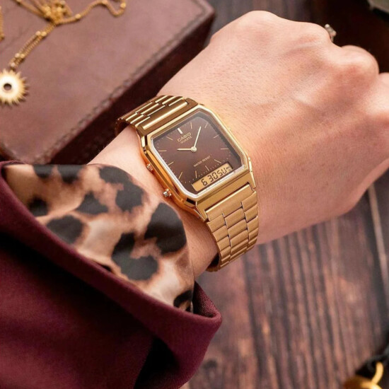 Reloj CASIO AQ230GA-5AMQYDF en Acero Oro Esfera 39mm 0