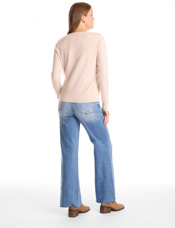 Buzo Combinado Suede BEIGE