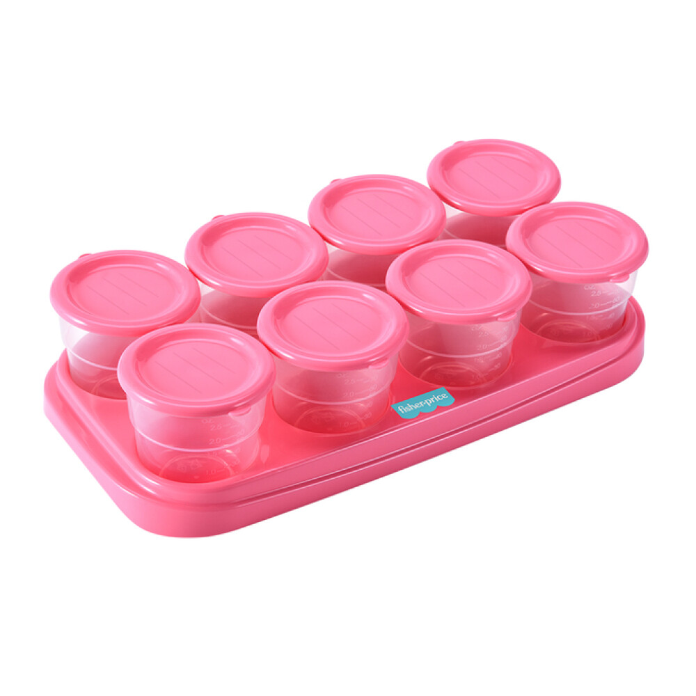Recipientes cubetera para comida FISHER PRICE rosado