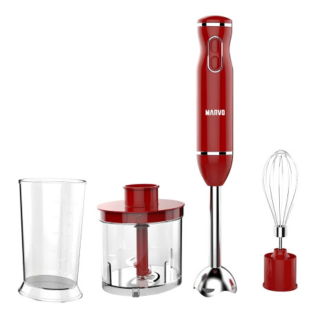 Mixer Marvo Acero Inoxidable 2 Velocidades C/ Accesorios Rojo Mixer Marvo Acero Inoxidable 2 Velocidades C/ Accesorios Rojo
