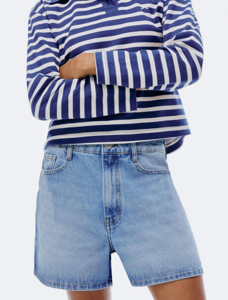 SHORT DE CINTURA MEDIA AZUL