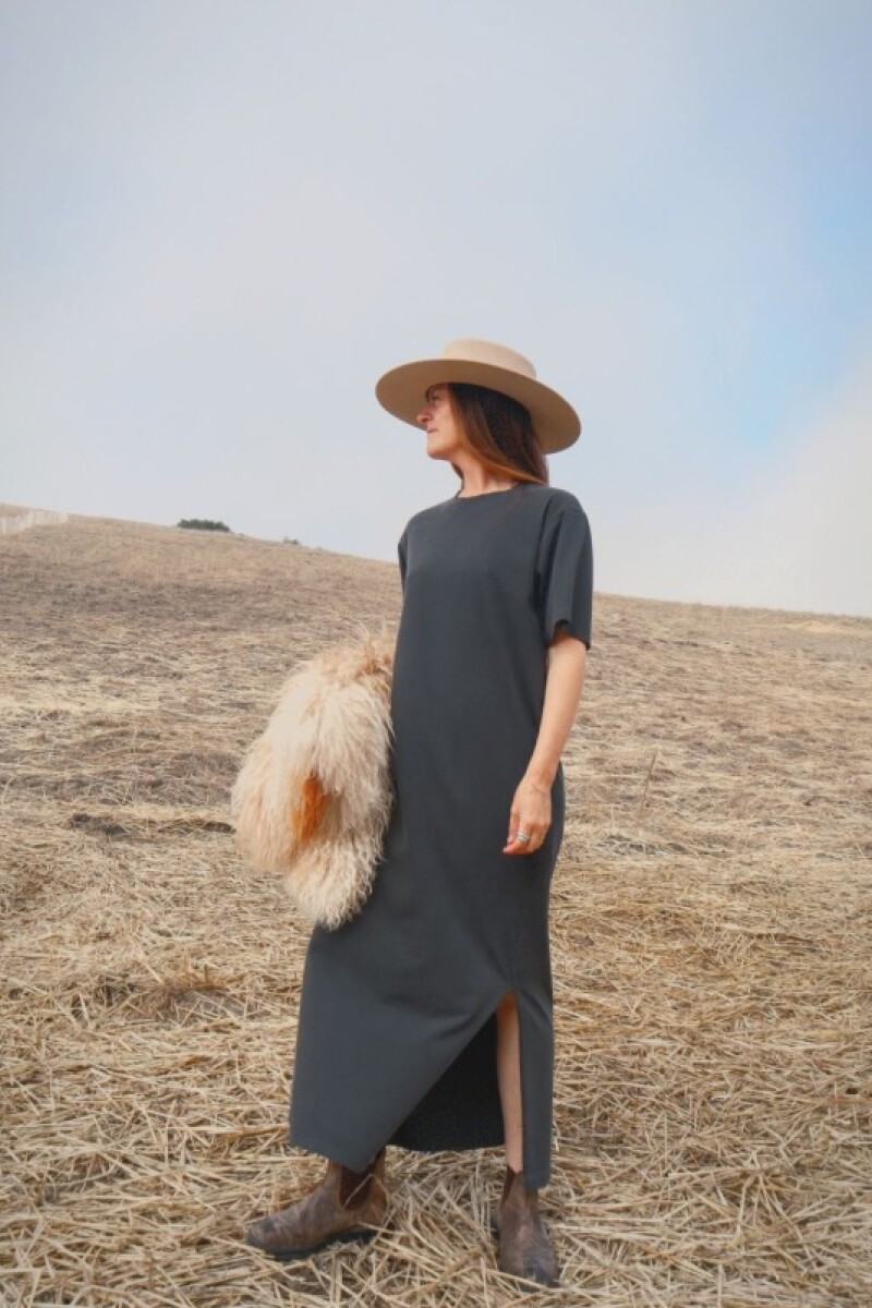 Vestido camisero Negro