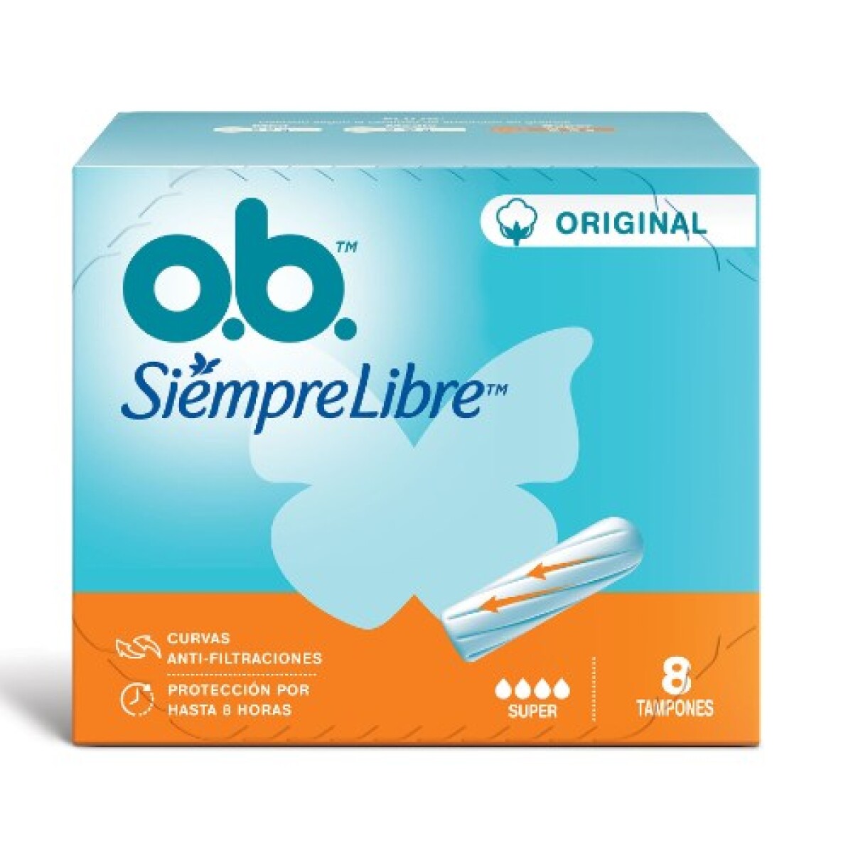 O.B SIEMPRE LIBRE TAMPONES SUPER 8 UNID 