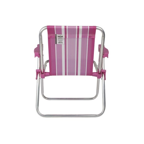 Silla alta infantil MOR de aluminio a rayas Rosado