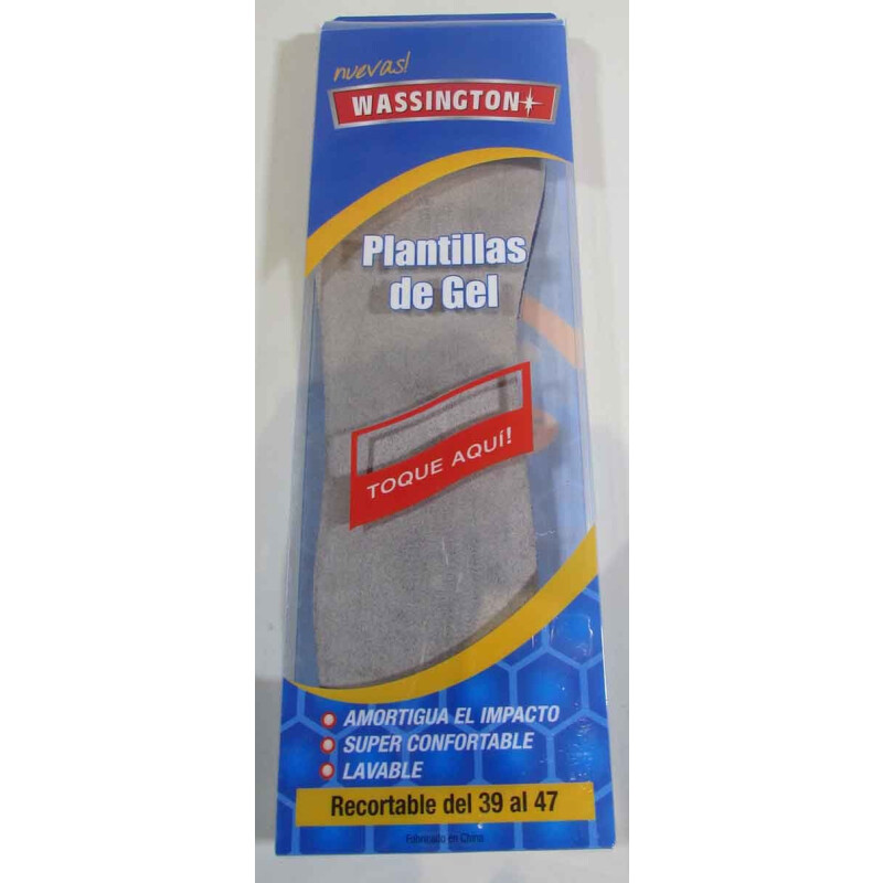 Plantillas Wassington de Gel Gris