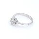 Anillo solitario en oro 18k blanco y brillante central Anillo solitario en oro 18k blanco y brillante central