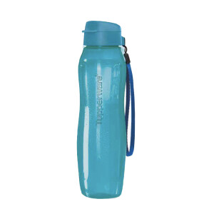 BOTELLA ECO TWIST SLIM TUPPERWARE CON PICO 1 LT AZUL PETROLEO