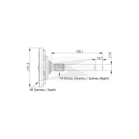 ALTERNADOR ARRANQUE VARIOS - REDUCTOR CUMMINS PRESTOLITE 4 ENG. 120L/13.96MM UNIFAP ALTERNADOR ARRANQUE VARIOS - REDUCTOR CUMMINS PRESTOLITE 4 ENG. 120L/13.96MM UNIFAP
