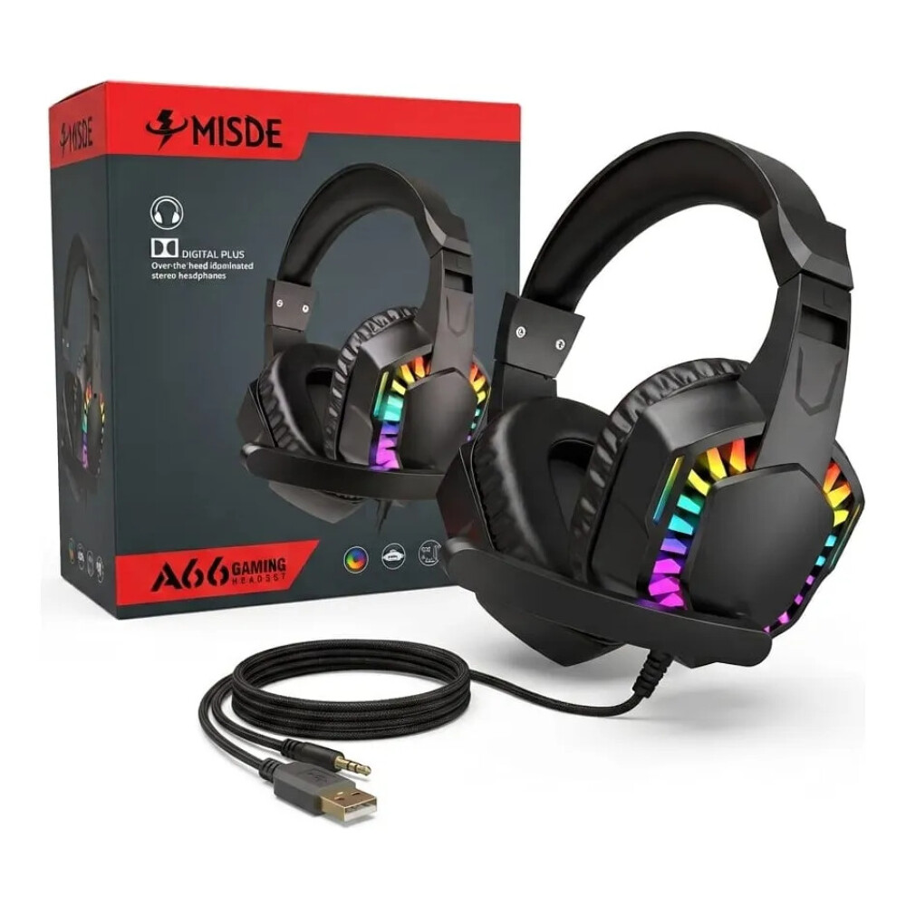Auricular Gamer Con Iluminación Led Rgb Con Micro Auricular Gamer Con Iluminación Led Rgb Con Micro