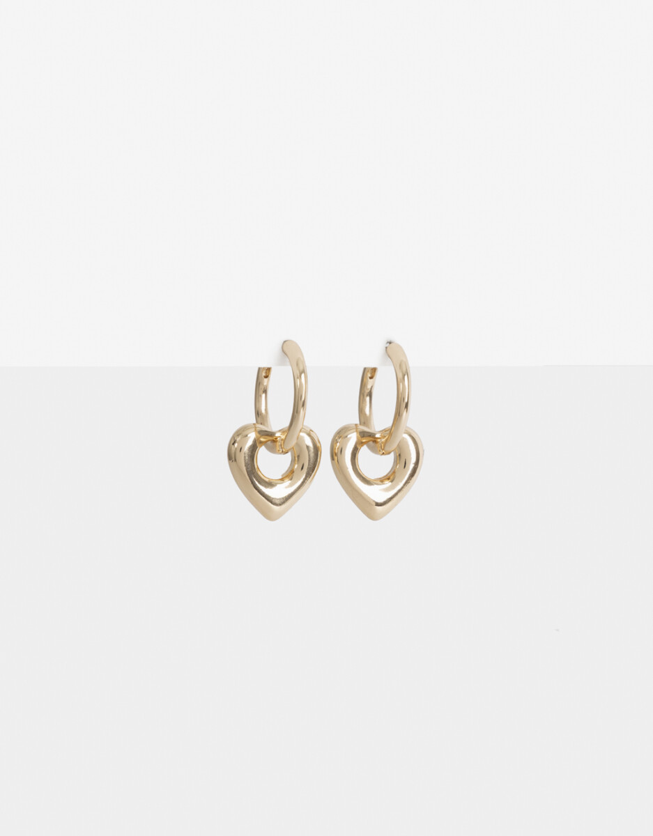 Argollas De Metal Reciclado Dorado 