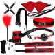 Set De BDSM Sado De 14 Piezas Rojo
