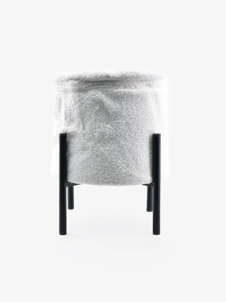 PUFF PLEGABLE CORDERITO CRUDO